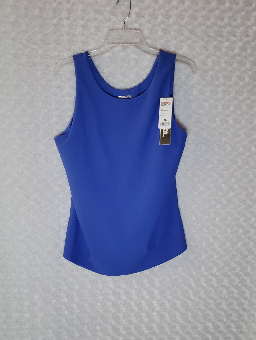 Women's Sleeveless Tank Top With Cups- Royal Blue Size XL